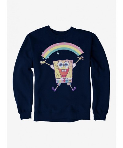 Premium SpongeBob SquarePants Rainbow Sparkle Sweatshirt $13.58 Sweatshirts