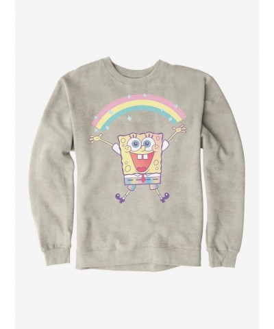 Premium SpongeBob SquarePants Rainbow Sparkle Sweatshirt $13.58 Sweatshirts