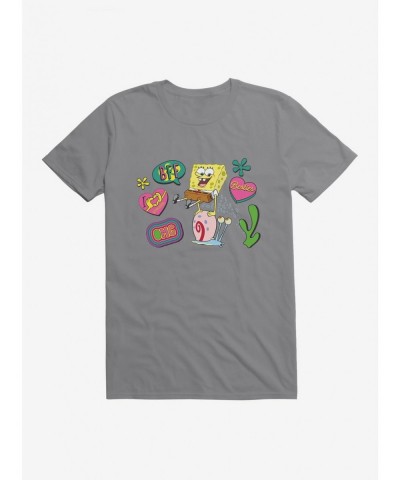 Trendy SpongeBob SquarePants Besties Patches T-Shirt $8.22 T-Shirts