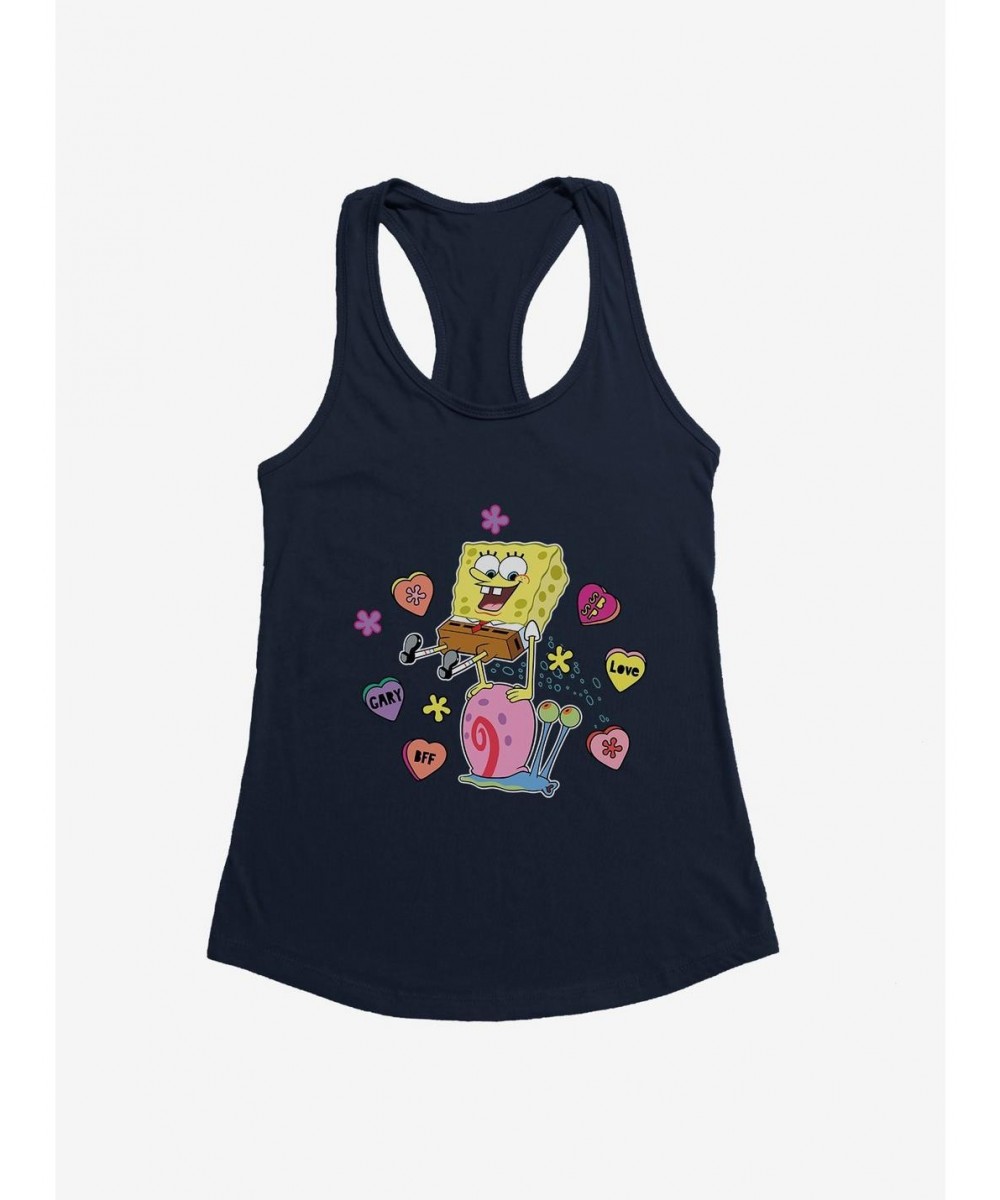 Limited Time Special SpongeBob SquarePants Valentine Conversation Hearts Girls Tank $7.57 Tanks