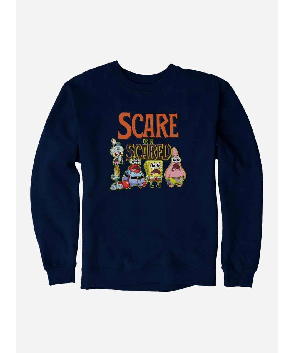 Discount Sale SpongeBob SquarePants Scare Or Be Scared Sweatshirt $10.33 Sweatshirts