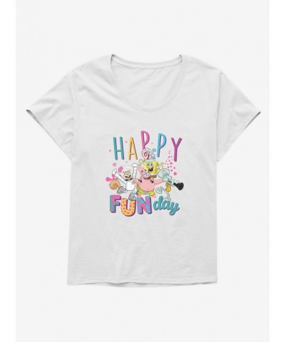 Special SpongeBob SquarePants Happy Fun Day Girls T-Shirt Plus Size $9.33 T-Shirts