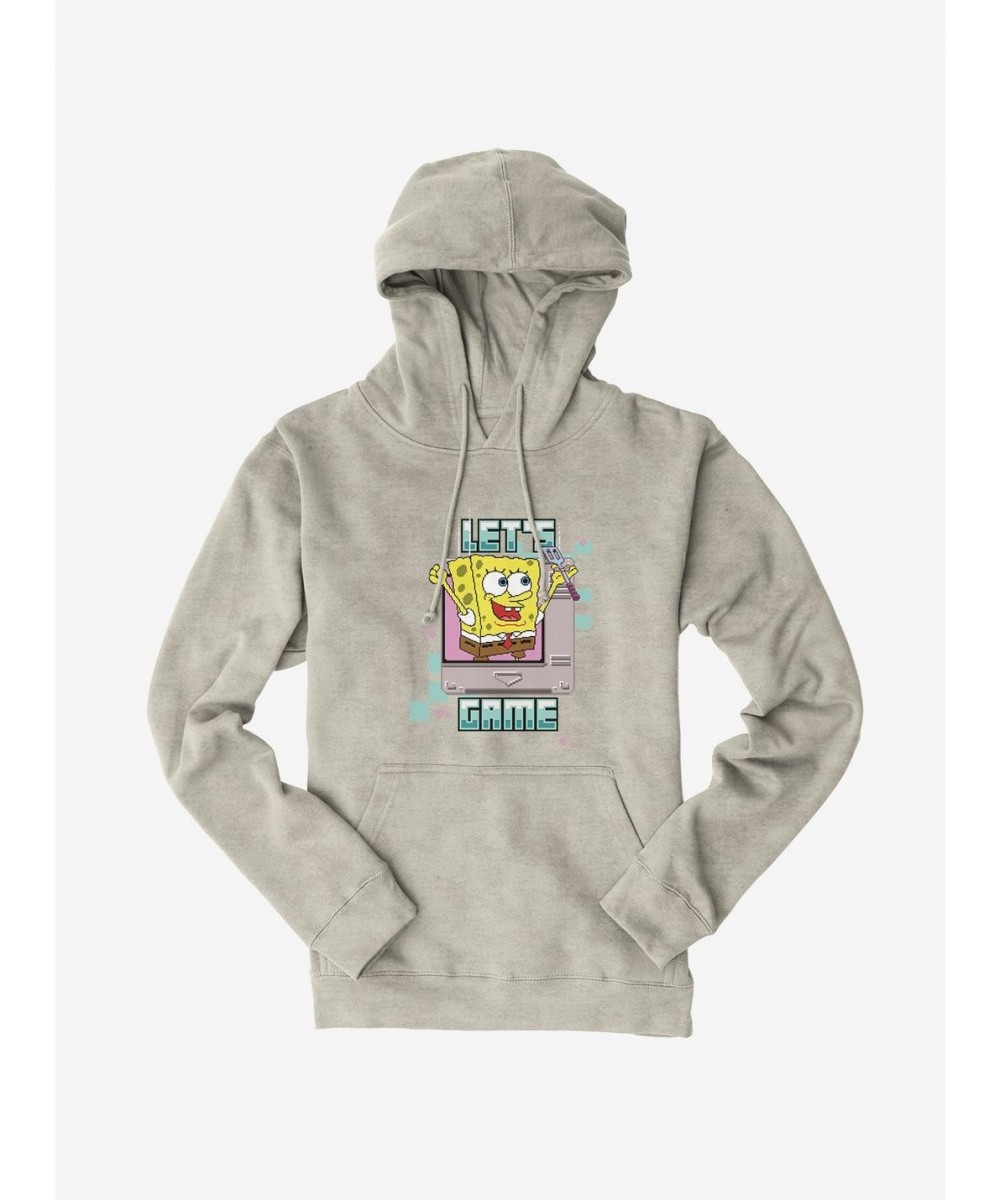 Flash Sale SpongeBob SquarePants Lets Game Spatula Hoodie $15.80 Hoodies