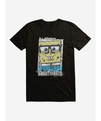 Cheap Sale SpongeBob SquarePants SpongeBob SmartyPants Storm Grey T-Shirt $6.69 T-Shirts