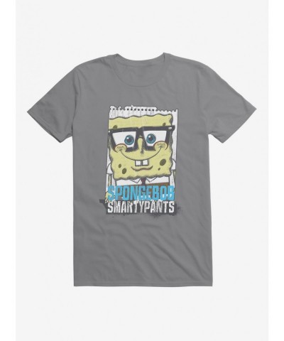 Cheap Sale SpongeBob SquarePants SpongeBob SmartyPants Storm Grey T-Shirt $6.69 T-Shirts