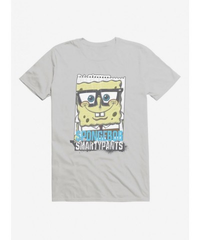 Cheap Sale SpongeBob SquarePants SpongeBob SmartyPants Storm Grey T-Shirt $6.69 T-Shirts