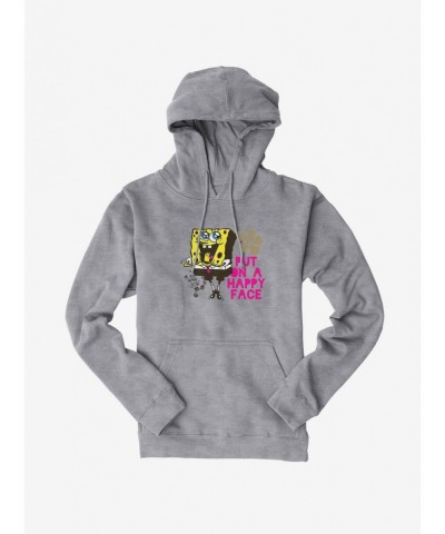 Value Item SpongeBob SquarePants Put On A Happy Face Hoodie $12.57 Hoodies