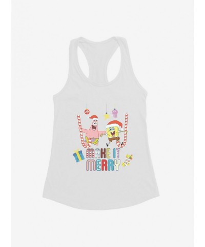 Pre-sale SpongeBob SquarePants Make It Merry Girls Tank $8.57 Tanks