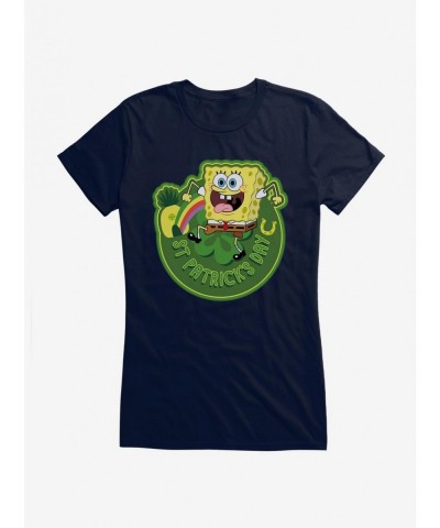 Pre-sale Discount SpongeBob SquarePants St. Patrick's Day Icon Girls T-Shirt $6.77 T-Shirts