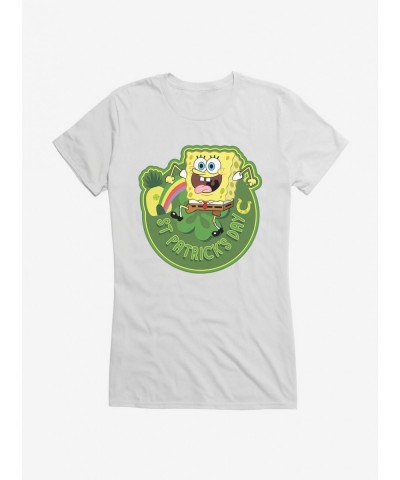 Pre-sale Discount SpongeBob SquarePants St. Patrick's Day Icon Girls T-Shirt $6.77 T-Shirts