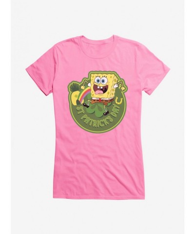 Pre-sale Discount SpongeBob SquarePants St. Patrick's Day Icon Girls T-Shirt $6.77 T-Shirts