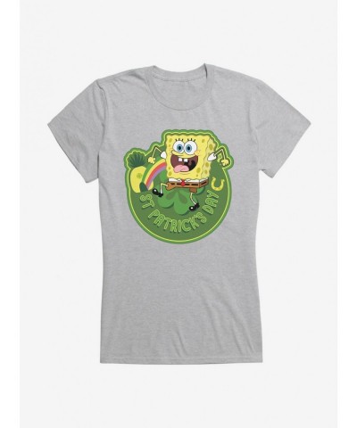 Pre-sale Discount SpongeBob SquarePants St. Patrick's Day Icon Girls T-Shirt $6.77 T-Shirts