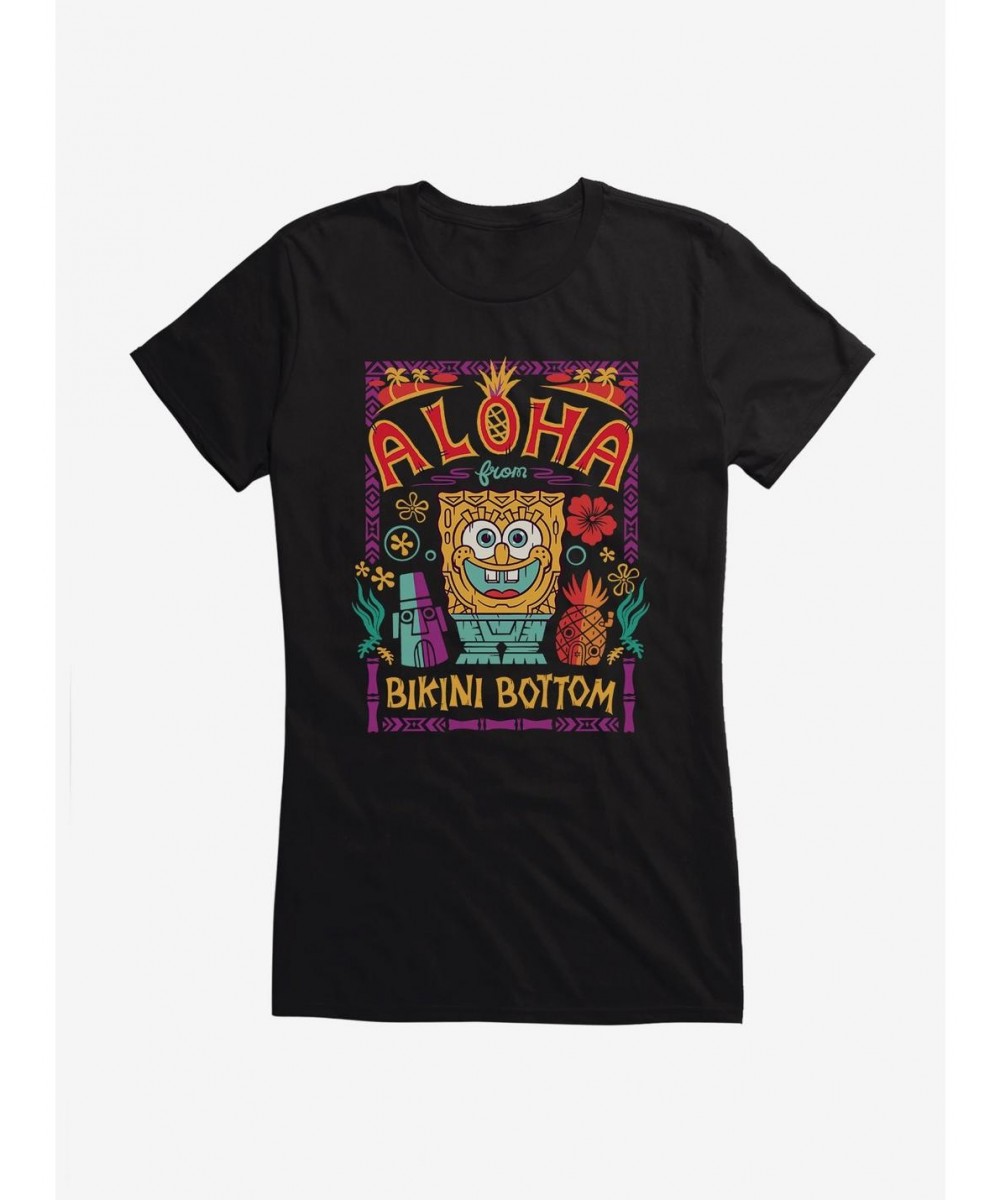 Limited Time Special SpongeBob Aloha Girls T-Shirt $9.16 T-Shirts