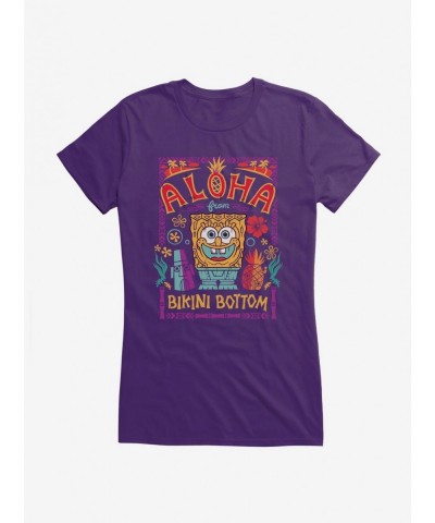 Limited Time Special SpongeBob Aloha Girls T-Shirt $9.16 T-Shirts