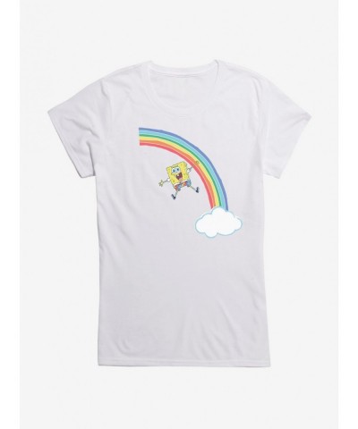 High Quality Spongebob Squarepants Rainbow Cloud Girls T-Shirt $7.97 T-Shirts