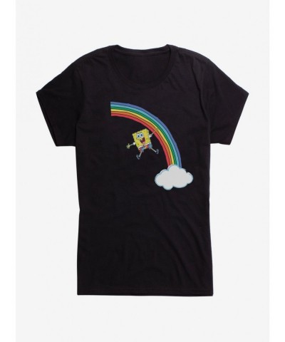 High Quality Spongebob Squarepants Rainbow Cloud Girls T-Shirt $7.97 T-Shirts