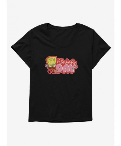 Limited Time Special SpongeBob SquarePants Valentine's Day Icon Girls T-Shirt Plus Size $7.18 T-Shirts