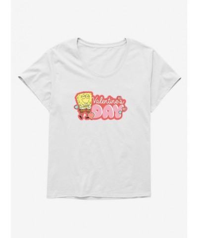 Limited Time Special SpongeBob SquarePants Valentine's Day Icon Girls T-Shirt Plus Size $7.18 T-Shirts