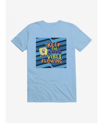 Sale Item SpongeBob SquarePants Keep The Good Vibes Flowing T-Shirt $7.65 T-Shirts