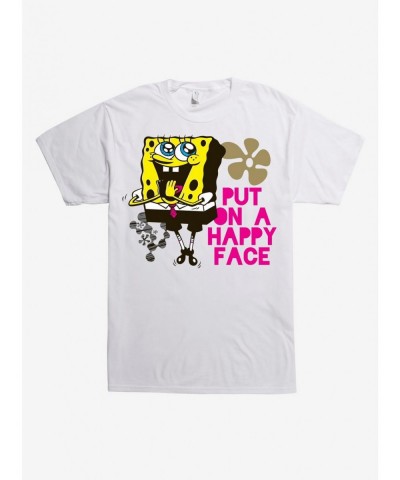 Huge Discount SpongeBob SquarePants Put On A Happy Face T-Shirt $8.60 T-Shirts