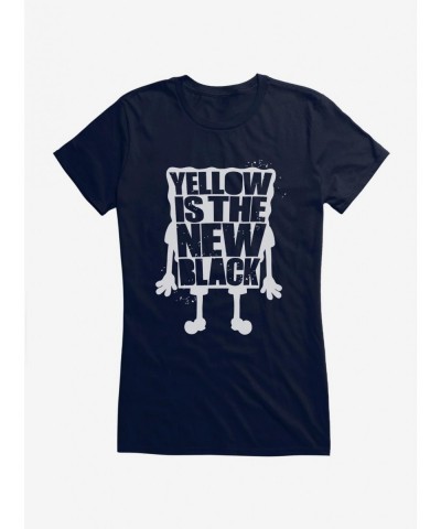 Trendy SpongeBob SquarePants Yellow Is The New Black Girls T-Shirt $6.18 T-Shirts