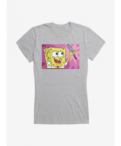 Festival Price SpongeBob SquarePants Achieved Lost Spatula Girls T-Shirt $6.37 T-Shirts