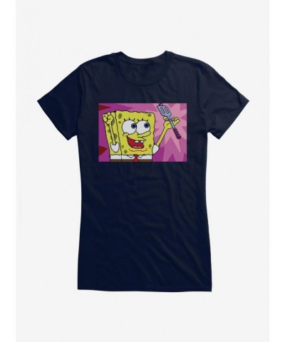 Festival Price SpongeBob SquarePants Achieved Lost Spatula Girls T-Shirt $6.37 T-Shirts