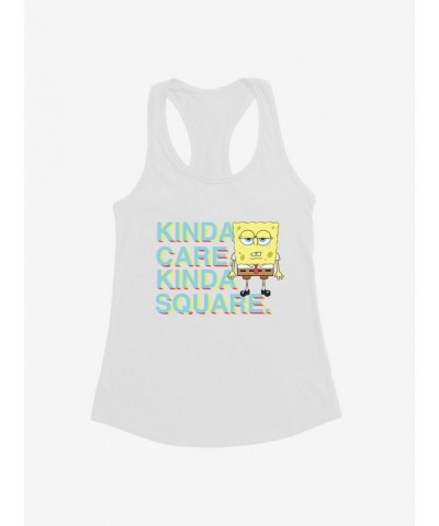 Seasonal Sale SpongeBob SquarePants Kinda Care Kinda Square Girls Tank $8.37 Tanks