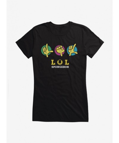 Best Deal SpongeBob SquarePants LOL Hands Girls T-Shirt $9.56 T-Shirts