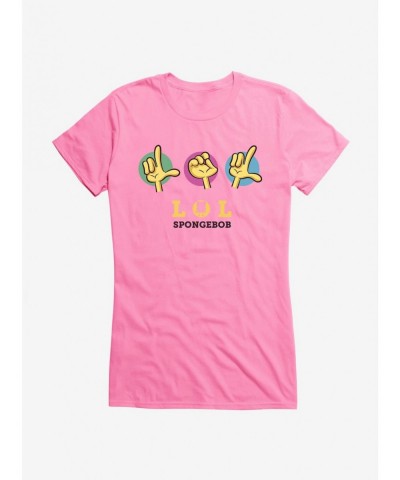 Best Deal SpongeBob SquarePants LOL Hands Girls T-Shirt $9.56 T-Shirts