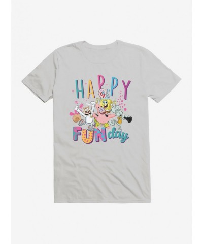 New Arrival SpongeBob SquarePants Happy Fun Day T-Shirt $6.69 T-Shirts