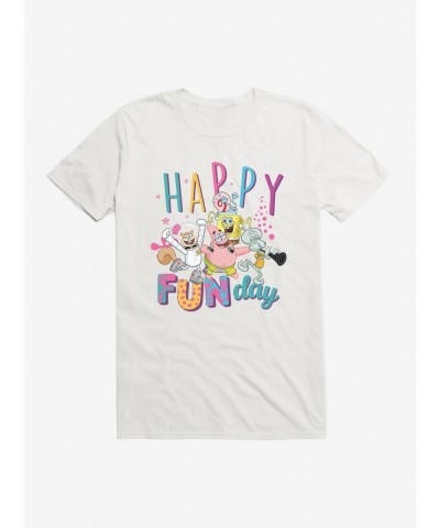 New Arrival SpongeBob SquarePants Happy Fun Day T-Shirt $6.69 T-Shirts