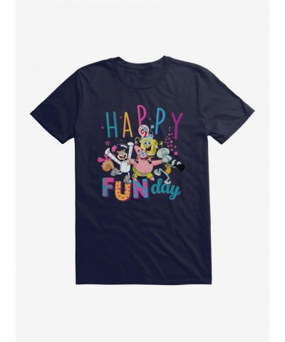 New Arrival SpongeBob SquarePants Happy Fun Day T-Shirt $6.69 T-Shirts