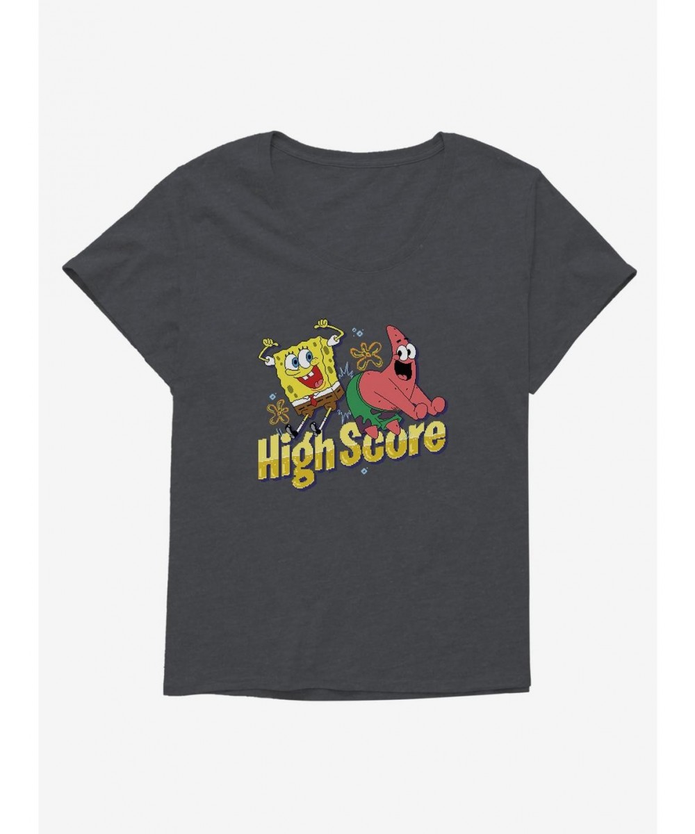 Best Deal SpongeBob SquarePants High Score Girls T-Shirt Plus Size $8.37 T-Shirts