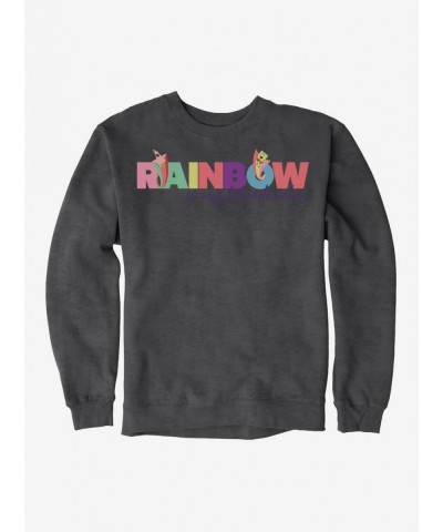 Premium SpongeBob SquarePants Rainbow Is My Favorite Color Sweatshirt $14.17 Sweatshirts