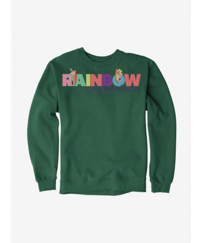 Premium SpongeBob SquarePants Rainbow Is My Favorite Color Sweatshirt $14.17 Sweatshirts