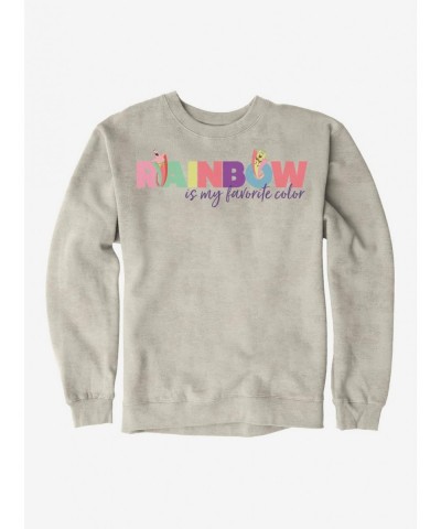 Premium SpongeBob SquarePants Rainbow Is My Favorite Color Sweatshirt $14.17 Sweatshirts