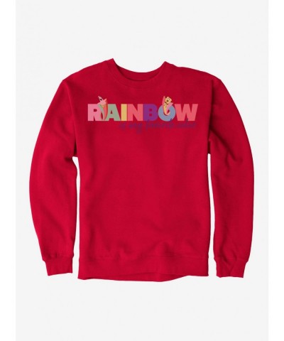 Premium SpongeBob SquarePants Rainbow Is My Favorite Color Sweatshirt $14.17 Sweatshirts