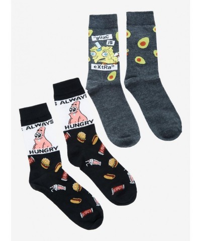 Exclusive Price SpongeBob SquarePants Food Crew Socks 2 Pair $4.64 Merchandises