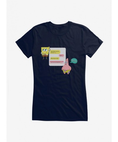 Special SpongeBob SquarePants Can't See My Forehead Girls T-Shirt $6.97 T-Shirts