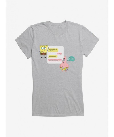 Special SpongeBob SquarePants Can't See My Forehead Girls T-Shirt $6.97 T-Shirts