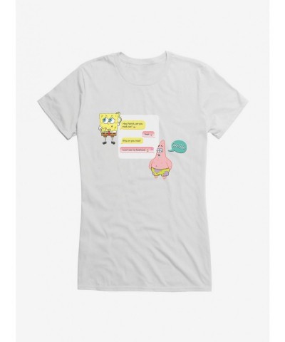 Special SpongeBob SquarePants Can't See My Forehead Girls T-Shirt $6.97 T-Shirts