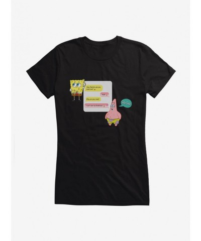 Special SpongeBob SquarePants Can't See My Forehead Girls T-Shirt $6.97 T-Shirts