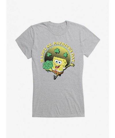 Limited-time Offer SpongeBob SquarePants Happy Saint Patrick's Day Dots Girls T-Shirt $7.57 T-Shirts