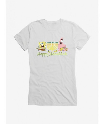 Festival Price SpongeBob SquarePants Happy Hanukkah Duo Girls T-Shirt $8.96 T-Shirts