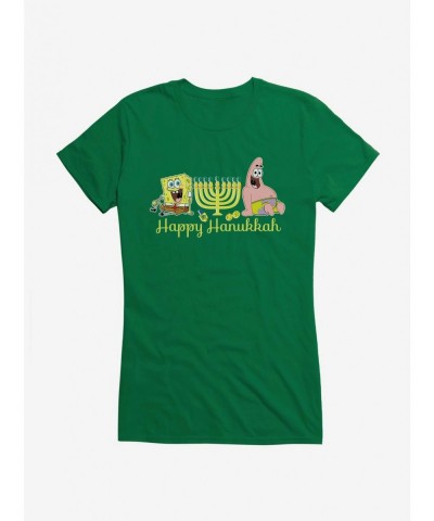 Festival Price SpongeBob SquarePants Happy Hanukkah Duo Girls T-Shirt $8.96 T-Shirts