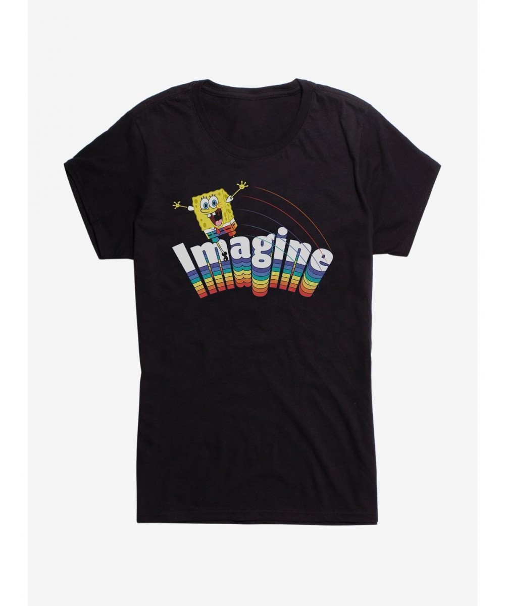 Flash Deal Spongebob Squarepants Imagine Rainbow Girls T-Shirt $5.98 T-Shirts