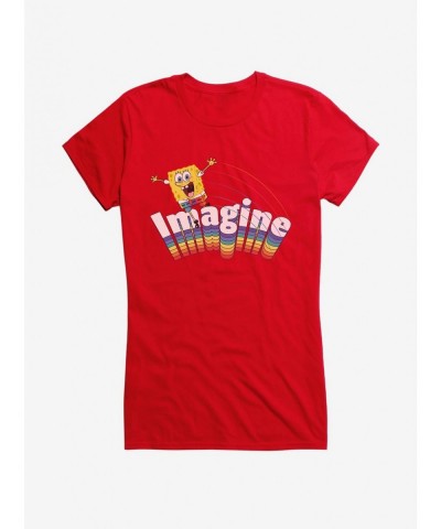 Flash Deal Spongebob Squarepants Imagine Rainbow Girls T-Shirt $5.98 T-Shirts