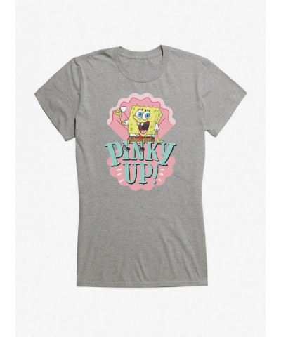 Hot Selling Spongebob Squarepants Pinky Up Girls T-Shirt $6.77 T-Shirts