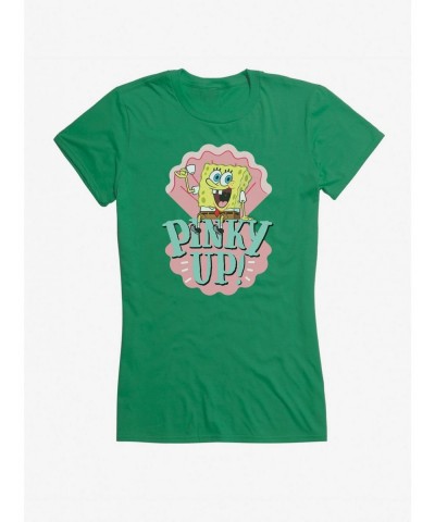 Hot Selling Spongebob Squarepants Pinky Up Girls T-Shirt $6.77 T-Shirts